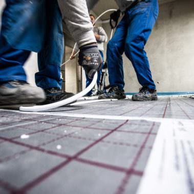 Fussbodenheizung Montage