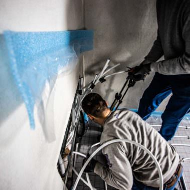 Fussbodenheizung Montage